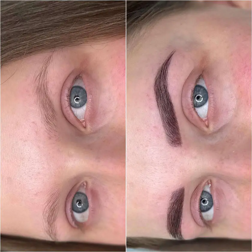 Stylizacja brwi Siedlce - henna pudrowa efekty koloryzacja